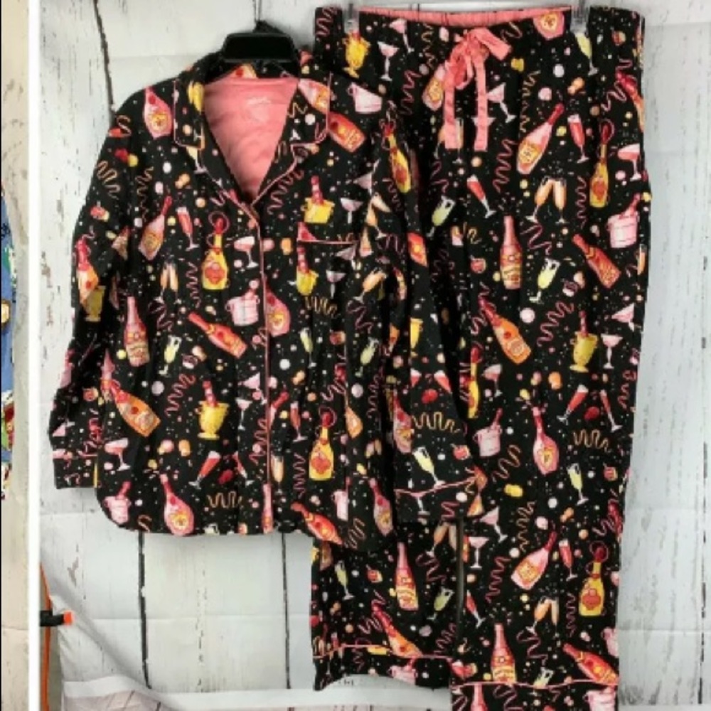 Nick and Nora Celebration Flannel Pajamas XL